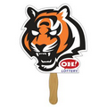 Digital Tiger Fast Fan w/ Wooden Handle & Front Imprint (1 Day)